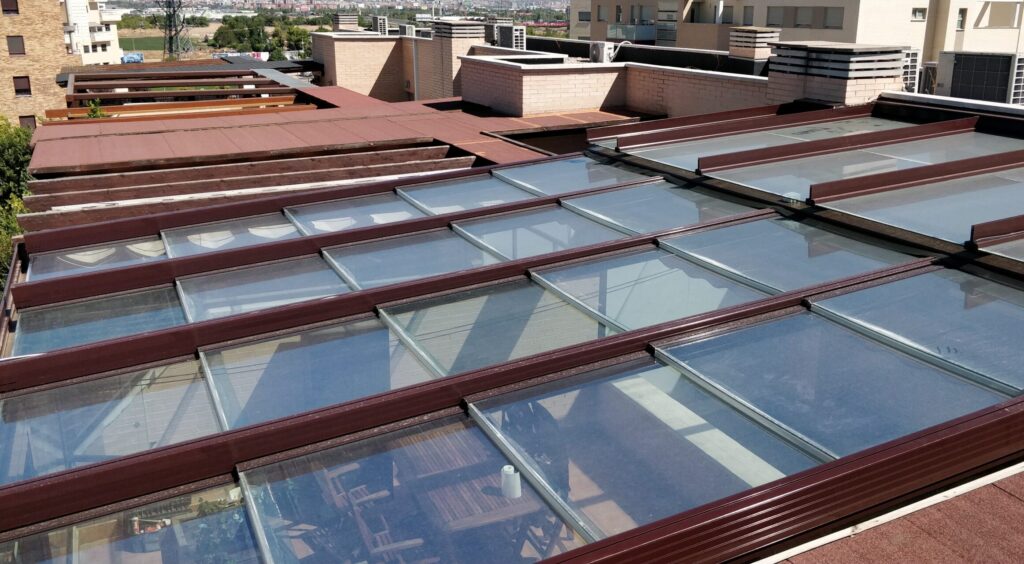 Techo movil de cristal